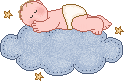 baby on a cloud