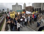 Protesters march over the Brooklyn Bridge Occupy Wall Street protestors disrupt traffic